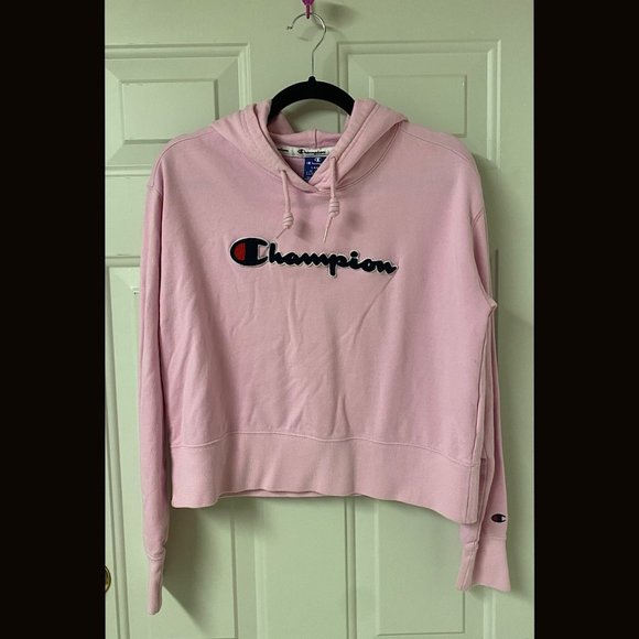 Champion Cropped Hoodie Size Large - Picture 1 of 5
